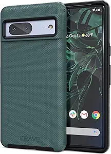Crave Dual Guard for Google Pixel 7 Case, Shockproof Protection Dual Layer Case for Google Pixel 7 - Forest Green