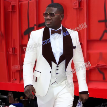 Men's Royal Blue Velvet Shawl Lapel One-Button Tuxedos for Wedding Groom and Groomsmen (4-Piece Set)