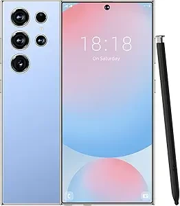 C24 Ultra Android Phone,8+256GB Memory Unlocked Cell phone,Android 14.0 Smartphone,6800mAh Battery,6.82" HD Screen,Support Dual SlM Dual Standby/Face Recognition/108MP Camera/5G Phone-Blue