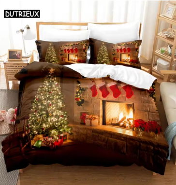 Christmas Decorations Bedding Set Duvet Cover Set 3d Bedding Digital Printing Bed Linen Queen Size Bedding Set Fashion Design