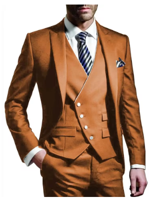 Post Green 2024 Suits Men Suits 3 Pieces Wedding Wear Business Male Groom Wedding Dress Jacket Vest Pants Set Blazers Coat