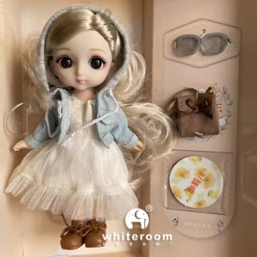 16cm Mini Dolls Big Eyes Toys For Girl Ob11 Bjd Doll 1/12 Animal Obitsu11 Pocket Boy Baby Kawaii Toy Birthday Gift Ball Jointed