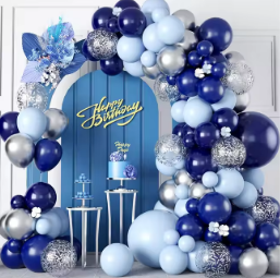 Macaron Blue Balloon Garland Arch Kit Happy Birthday Party Decoration Kids Boy Baby Shower Ballons Wedding Party Supplies
