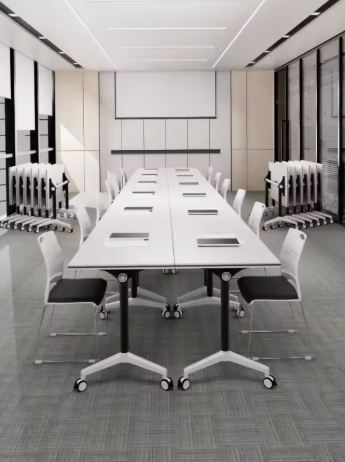 Conference table Movable folding training table and chair combination Multifunctional desk Educational institutions can splice l