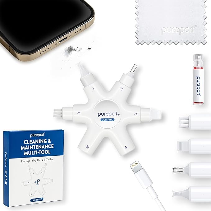 iPhone Cleaning Kit - The Original - iPhone Cleaner Multi-Tool | Repair & Restore iPhone & iPad Charging Ports, Lightning Cables & Connectors | Fix Unreliable Charging | As Seen on USA Today