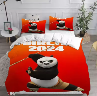 Kung Fu Panda Duvet Cover 3D Digital Printing Duvet Cover Soft Home Textile 100% Polyester Teenagers Gift Bedroom Decoration