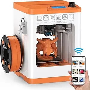 Upgraded Tina2S 3D Printer, HEPHI3D 3D Printers WiFi Cloud Printing Auto Bed Leveling, Fully Assembled Mini 3D Printers for Beginners, Silent Print, Fully Open Source DIY 3D Printers for Home, School