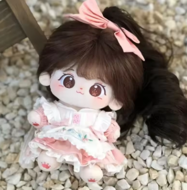 20cm Miaomiao Cotton Doll Stock Interchangeable Baby Clothes Plush Doll Dress Up Cospslay Anime Figure Children Girl Toys