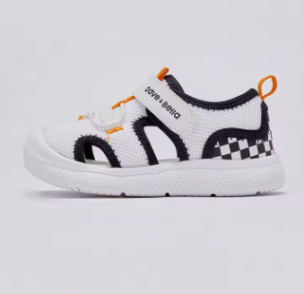 Dave Bella Children's Sports Sandals White Mesh Breathable Hollow Head Boys Girls Casual Shoes Lightweight Kids Shoes DB2240286