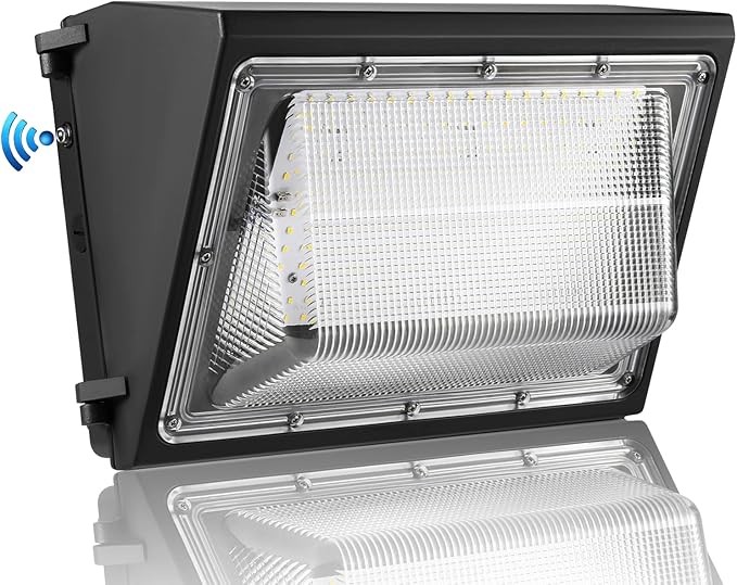 Dusk to Dawn 150W LED Wall Pack Light,19500LM 800-1000W HPS/HID Equivalent,5000K Daylight Commercial Outdoor Security Lighting with Photocell Sensor,ETL for Parking Garages,Warehouse,Entrance