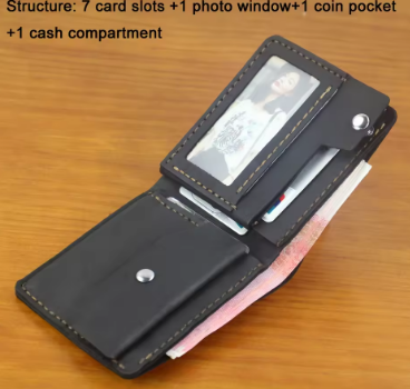 Luxury Handmade 100% Genuine Leather Men Wallet Purse Short Money Clip with Coin Pocket Male Money Bag Multi-Card Wallet Vintage
