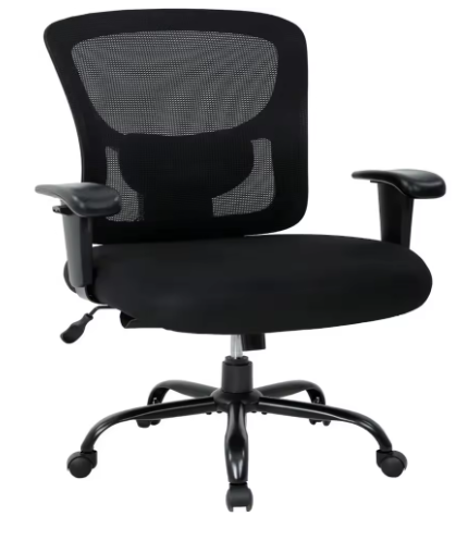 Big & Tall Office , Desk 400 lbs Computer Mesh Chair for Heavy People Height Adjustable Rolling Desk Chair with Ergonomic