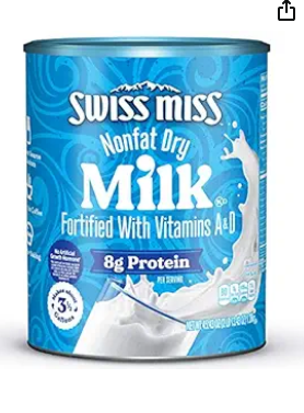 Swiss Miss Nonfat Dry Milk With Vitamins A and D, Makes Over 3 Gallons, 45.43 oz.